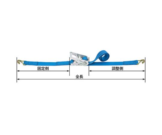 65-2299-88 ベルト荷締機（両端フック型） 35mm×4.0m/509kg EA982ST-14