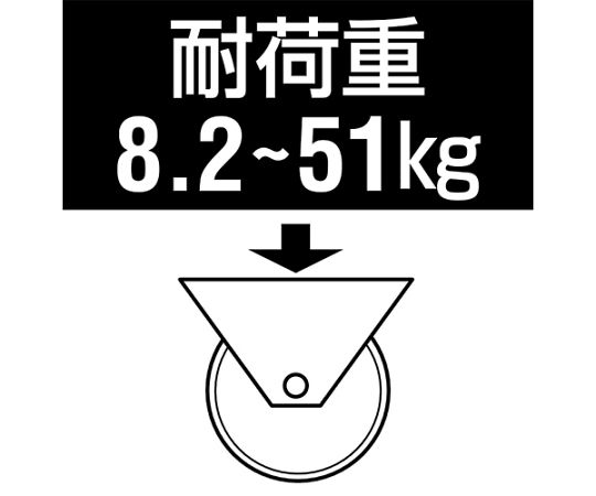 65-2311-61 25mm キャスター(自在金具付・ｴﾗｽﾄﾏｰ車輪) EA986PF-91