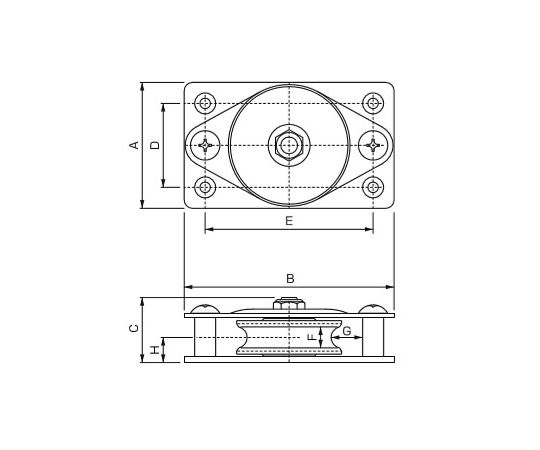 取扱を終了した商品です］横型固定滑車（1車/メタル） 75mm/250kg