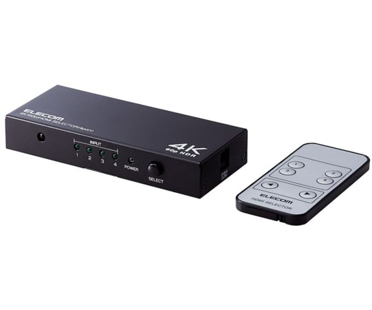 65-2327-90 HDMI切替器 4K60P対応 3ポート 3入力1出力 専用