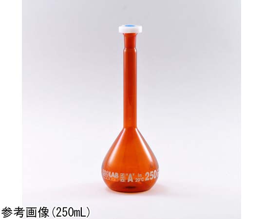 65-2340-35 メスフラスコ 茶 プラスチック栓付 1000mL NS24/29-