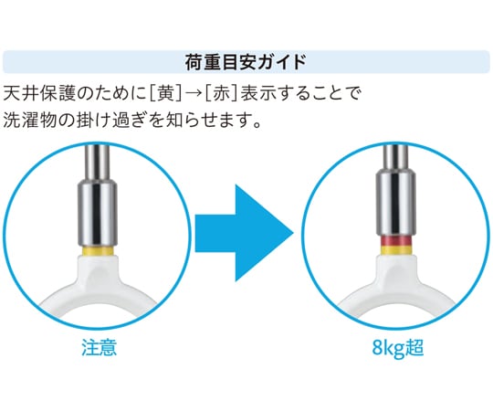 65-2492-69 ホスクリーン 天井付け室内物干し金物 スポット型 ベージュ