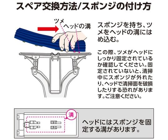 吸水スポンジモップV型スペア　CL-844-610-0