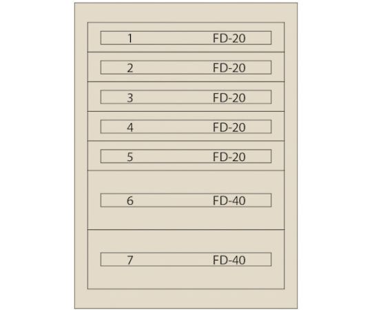 65-2580-30 ヴィドマー ファインキャビネット（塗装色：アイボリー