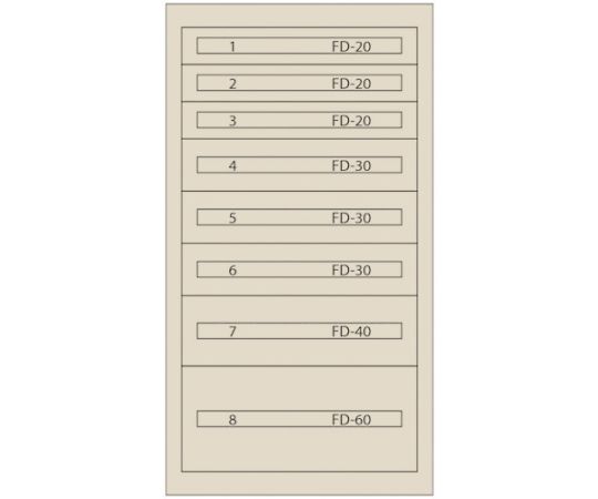 65-2580-64 ヴィドマー ファインキャビネット（塗装色：アイボリー