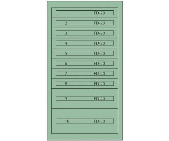 65-2580-75 ヴィドマー ファインキャビネット（塗装色：グリーン） FC