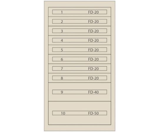 65-2580-76 ヴィドマー ファインキャビネット（塗装色：アイボリー