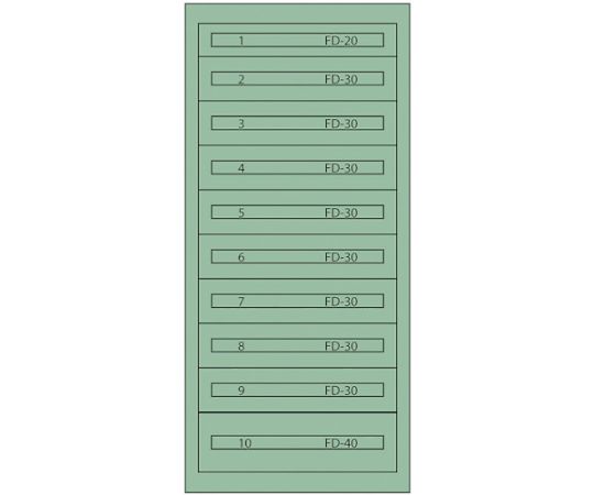 ヴィドマー ファインキャビネットＦＣ−３００Ｉ（塗装色：グリーン