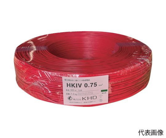 65-2587-10 HKIV1.25 機器用耐熱ビニル電線 青 200m HKIV1.25SQ-02