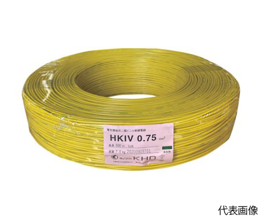 65-2587-09 HKIV1.25 機器用耐熱ビニル電線 赤 200m HKIV1.25SQ-01