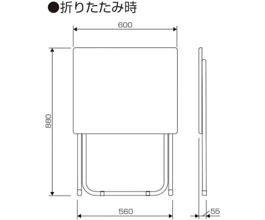 折りたたみデスク ダーク木目　NFD-6050-DM