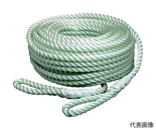 電動ウインチ用ナイロンロープ（3打ち）16mmΦ×200m 両端アイ加工　NR-3STRAND-16-200