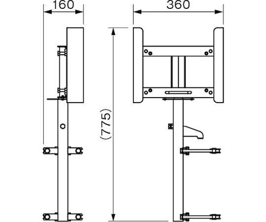 123 ブロー枠用サインホルダー（ドブメッキ）　SBH-1ZN-B