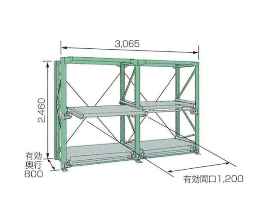 スライドラック SSR20-2512シリーズ ムラテックKDS 【AXEL】 アズワン