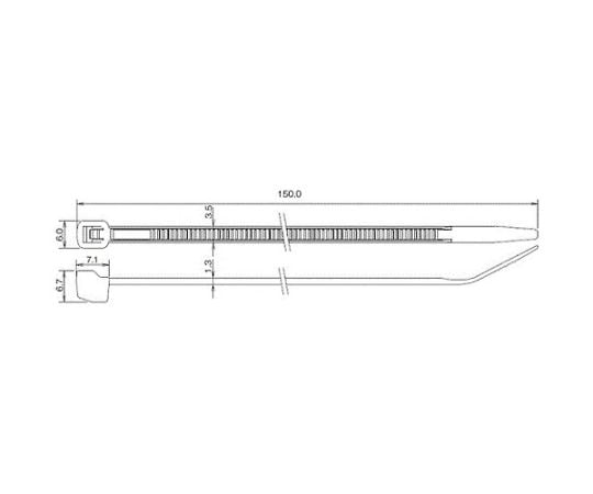 TRUSCO PEEK結束バンド 全長300mm引張強度539.0N(100本入) TPK-300SH-