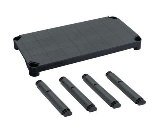 65-2682-84 プラ棚用 棚板セット 棚板間隔高さ515mm用脚4本付 つや消し