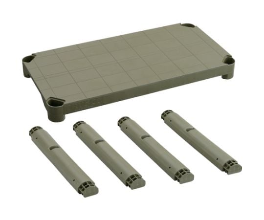 65-2682-84 プラ棚用 棚板セット 棚板間隔高さ515mm用脚4本付 つや消し