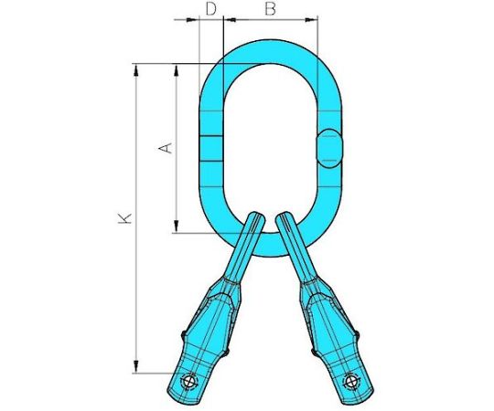 G-100 チェーン長調節サブリンク付きマスターリンクGrabEX（2本吊り用・ピンタイプ） 4.5T　X-A05-10