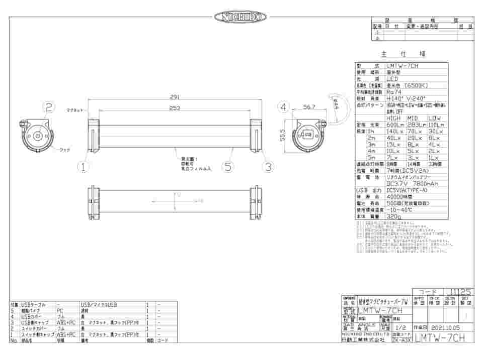 65-2768-11 防雨型マグピタチューバー7W LMTW-7CH 【AXEL】 アズワン