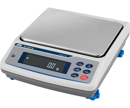 防塵・防水型校正用分銅内蔵中量級天びん　ひょう量32.2kg×最小表示0.1g GX-32001Mas1-65-2770-93