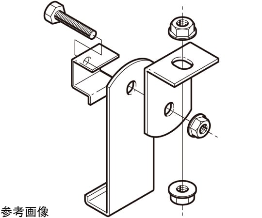 65-2844-67 斜め吊り金具 1箱（10個入） QRFH1 【AXEL】 アズワン