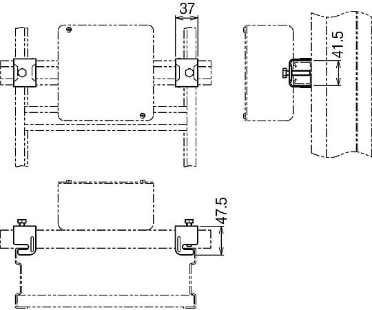 親桁部 ダクター固定金具  10個入り RDH1-10 65-2846-24 親桁部 ダクター固定金具 1箱（10個入） RDH1 【AXEL
