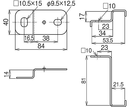 立上りカバー止め金具溶融亜鉛　Z-CVVQ1