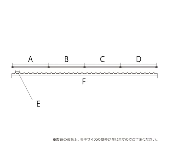 Kabette（カベッテ） ギザギザ棚支柱 白 900mm　KA-A91