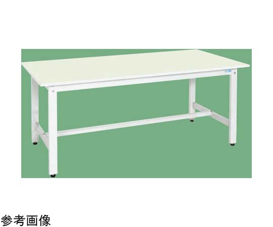 軽量作業台（KK/350kg/抗菌・抗ウイルスポリ天板/H740）900×600×740mm パールホワイト　KK-38VPG