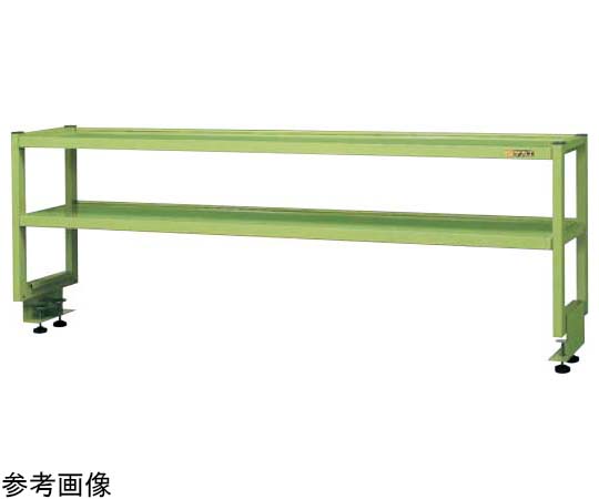 作業台用簡易架台（2段仕様）1200×300×450mm グリーン　KT-122K