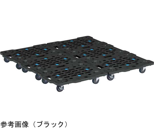 サカエメッシュキャリー 430×620×118mm（エラストマー車 4輪自在）ブラック 10台入　SCR-M450EBKX