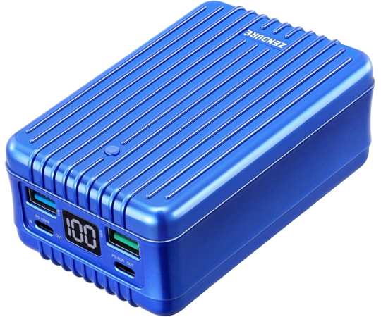 モバイルバッテリー ZENDURE SUPER TANK ブルー 26800mAh　ZDA8PDP-BLUE-PL