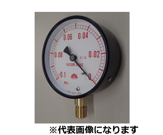 65-3442-11 ブルドン管真空計 A形 圧力範囲（MPA）：-0.04～0 101