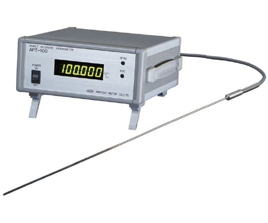 高精度白金測温抵抗体温度計 0～500℃ 分解能：0.001、0.01、0.1℃切替 通信仕様：RS-232C 9600bps　APT-100