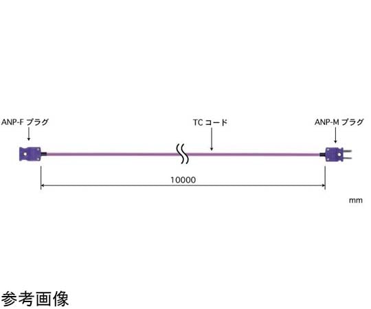 65-3532-09 熱電対補償導線用延長コード XXシリーズ 端末ANP-F 端末