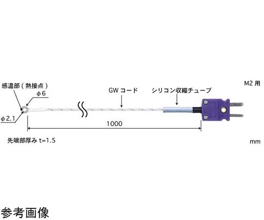 ネジ止め温度センサ SCシリーズ ISO書類一式付き -50～300℃ ネジ径：M2