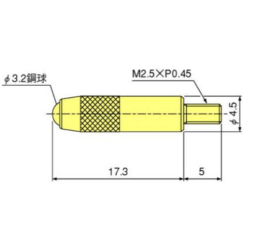 65-3590-21 ダイヤルデプス用測定子（DM220・230 φ0.3 ZS-543 【AXEL