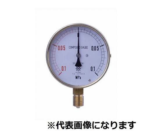 HNT汎用真空計 A型 φ60 R1/4 -0.1～0MPA　ATR1/4-60:-0.1MPA