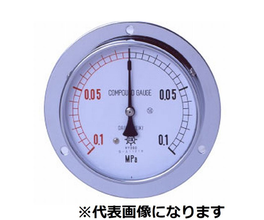 65-3611-57 IPT一般圧力計 D型 φ100 G3/8 0～0.5MPA DU3/8-100:0.5MPA