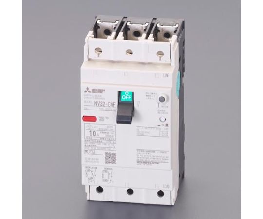 を安く買 エスコ(esco) AC100-240V/50A/3極漏電遮断器(フレーム60