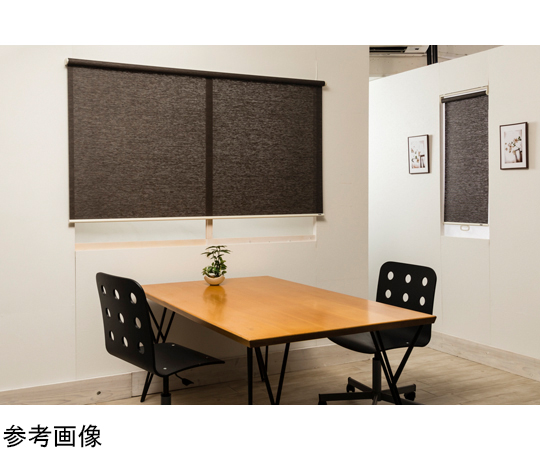 65-3940-68 ロールスクリーン 木調 ブラウン 幅50cm×丈130cm フルネスT302