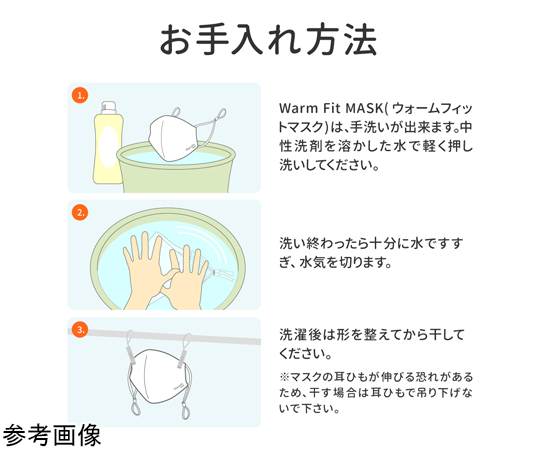 ［取扱停止］洗える抗菌マスク「WarmFit MASK（ウォームフィットマスク）」小さめサイズ グレー　PL-FMW01GY1S