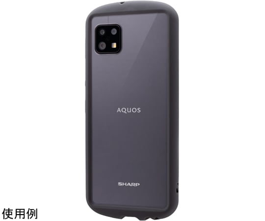 取扱を終了した商品です］耐衝撃背面クリアケース 「madeu」 グラファイト AQUOS sense6 SH-54B/SHG05/AQUOS  sense6s SHG07 LP-D21WQ1SCPBK 65-3957-39 【AXEL】 アズワン