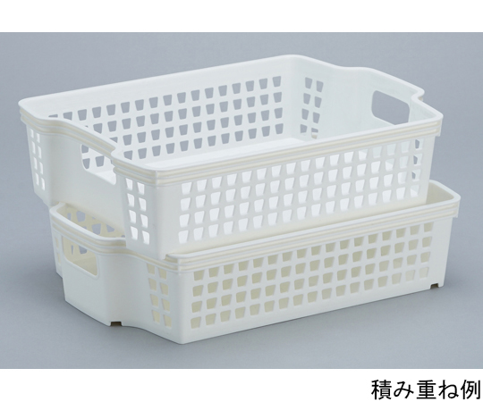 65-3966-70 スタッキングバスケット 浅型大 48個 【AXEL】 アズワン