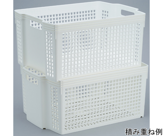 65-3966-74 スタッキングバスケット A4サイズ対応 大 18個 【AXEL