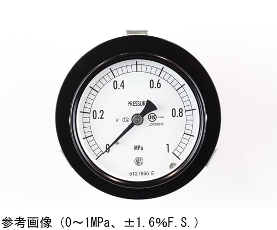 65-4273-74 普通形圧力計（Φ75） 埋込形D枠（取付金具）耐振用 0.6MPa