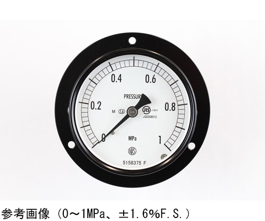 65-4274-94 普通形圧力計（Φ75） 埋込形D枠（取付穴）蒸気用 0.2MPa