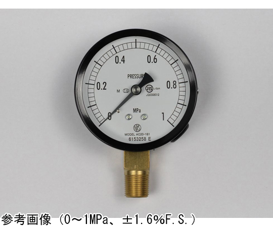 65-4278-45 普通形圧力計（Φ75） 立形A枠 蒸気用 0.25MPa AC20-181