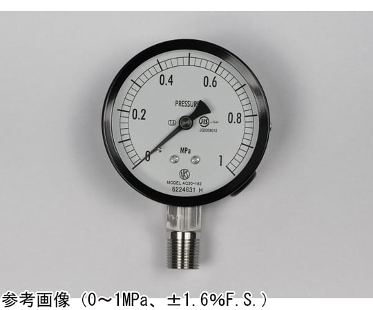 65-4278-75 普通形圧力計（Φ75） 立形A枠 2.5MPa AC20-183 【AXEL