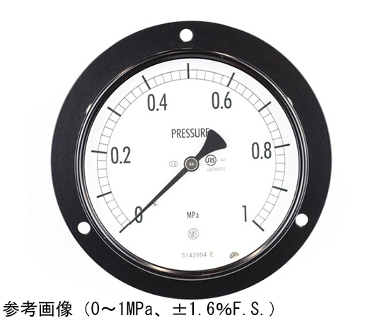 65-4282-21-20 普通形圧力計（Φ100） 埋込形D枠（取付穴） 0.1MPa 検査